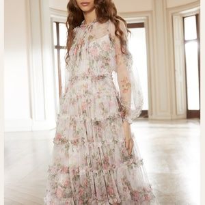 Needle & Thread Floral Swan Gown Size 2